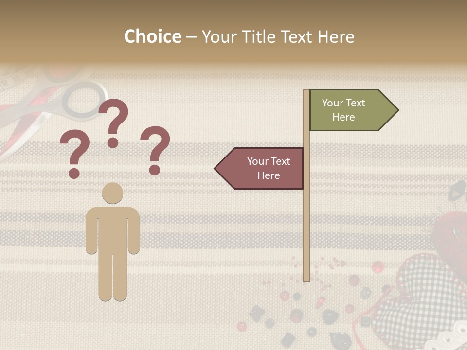 Straight Pin Thread Lace PowerPoint Template