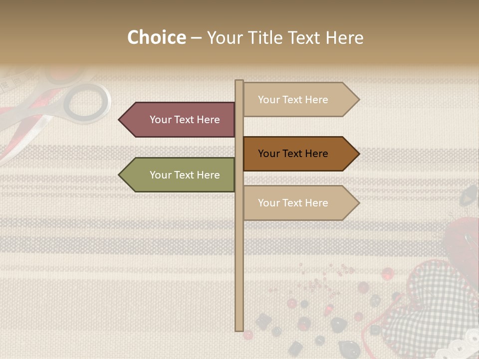 Straight Pin Thread Lace PowerPoint Template