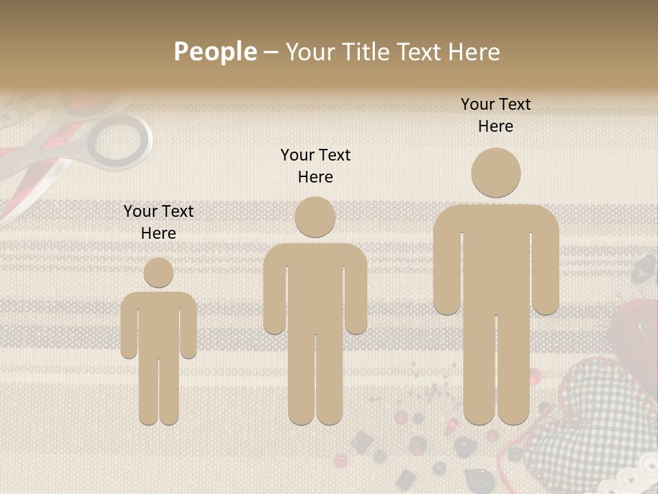 Straight Pin Thread Lace PowerPoint Template