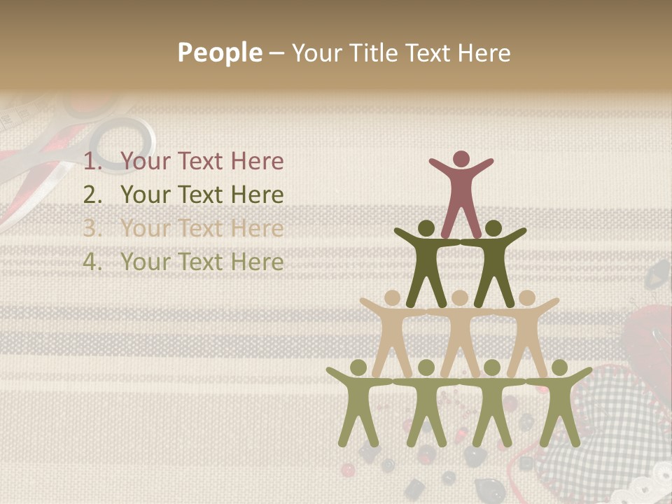 Straight Pin Thread Lace PowerPoint Template