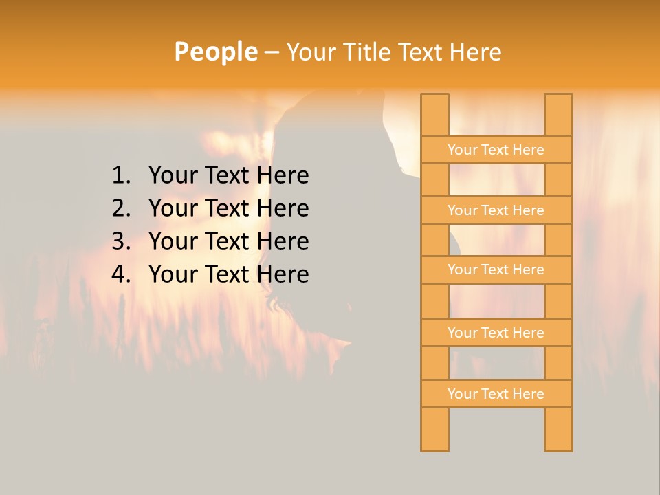 People Chair Together PowerPoint Template