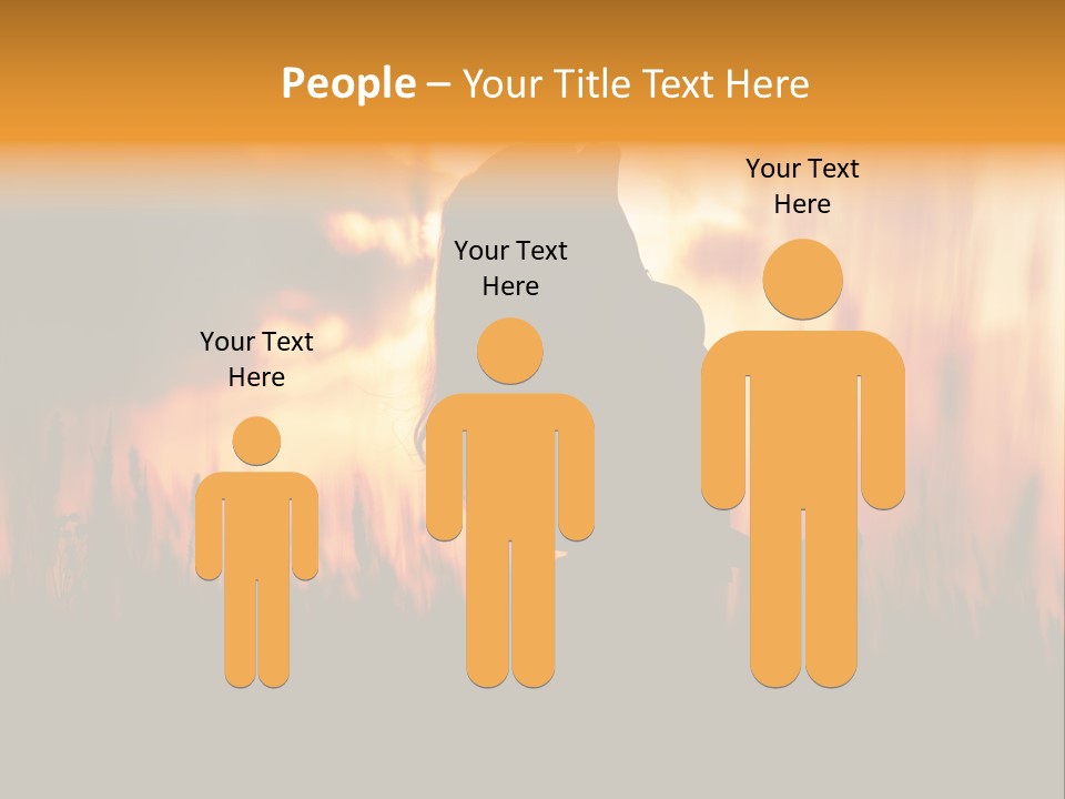 People Chair Together PowerPoint Template