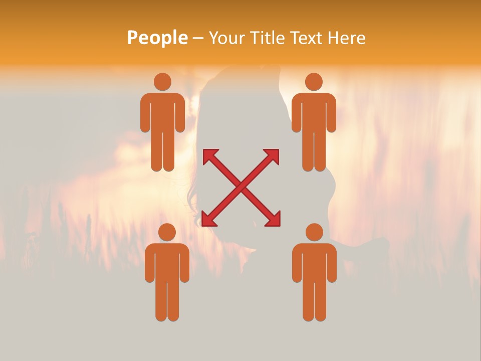 People Chair Together PowerPoint Template