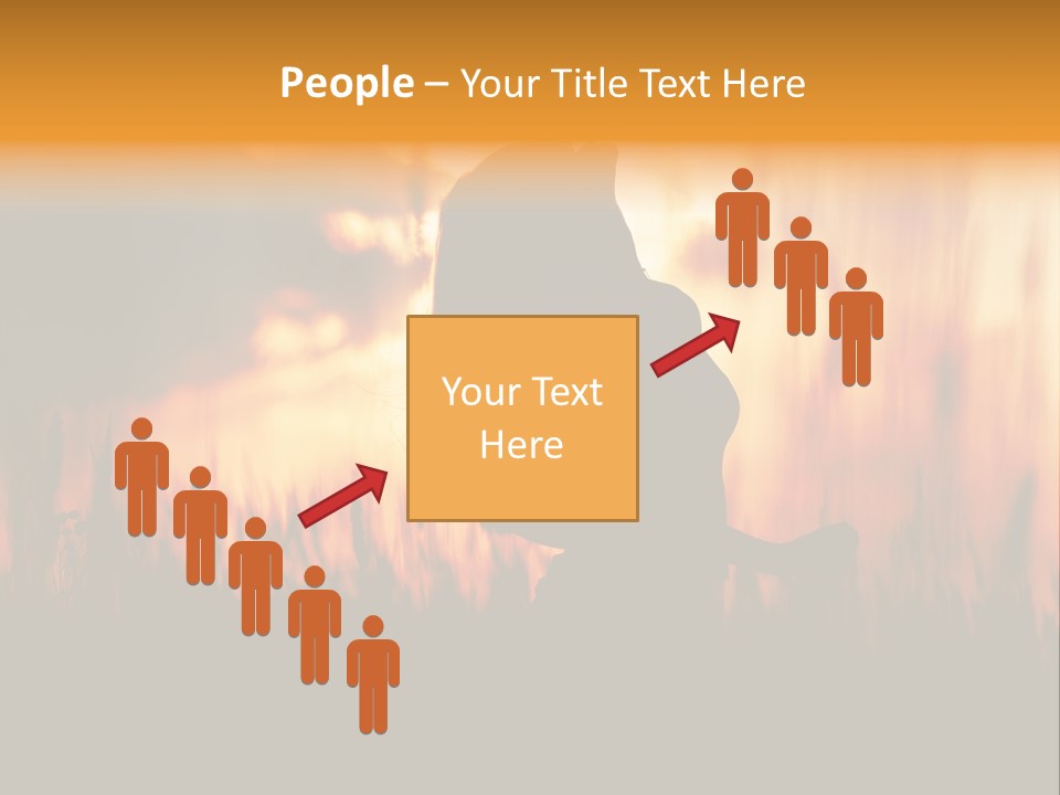 People Chair Together PowerPoint Template