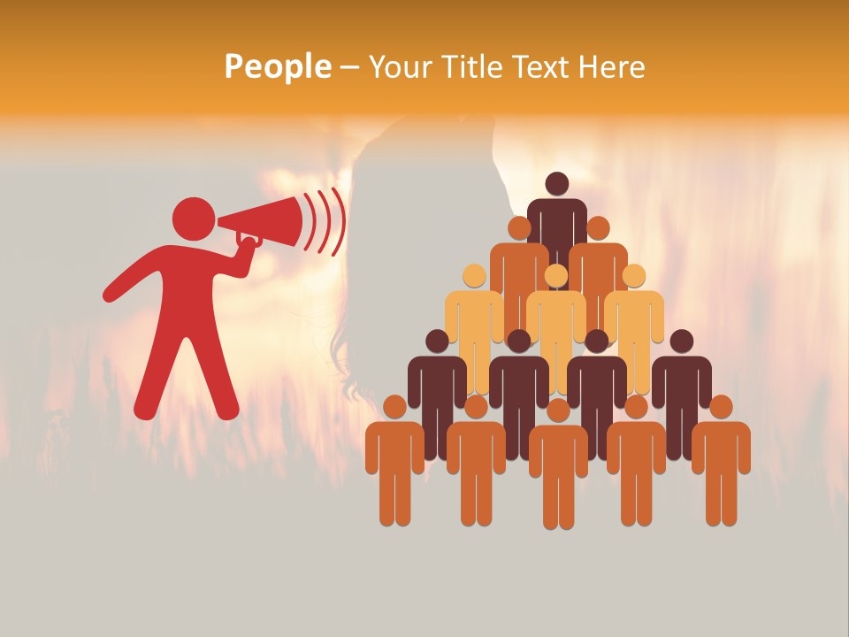 People Chair Together PowerPoint Template