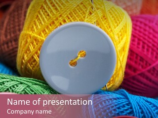 Needle Tangled Hobby PowerPoint Template