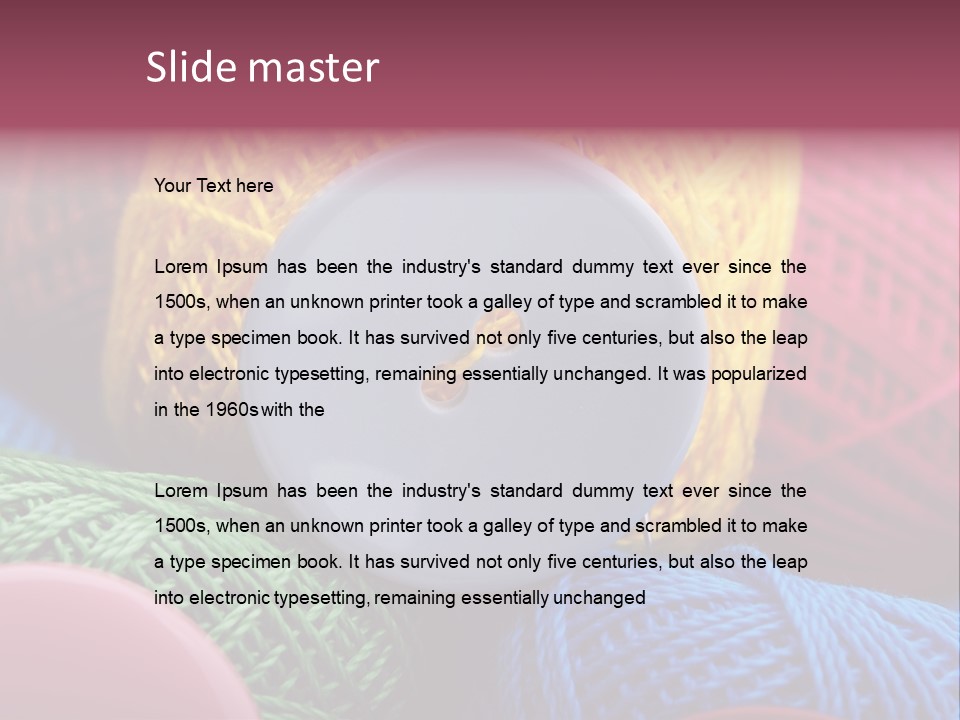 Needle Tangled Hobby PowerPoint Template