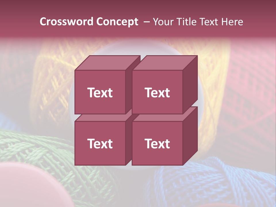 Needle Tangled Hobby PowerPoint Template