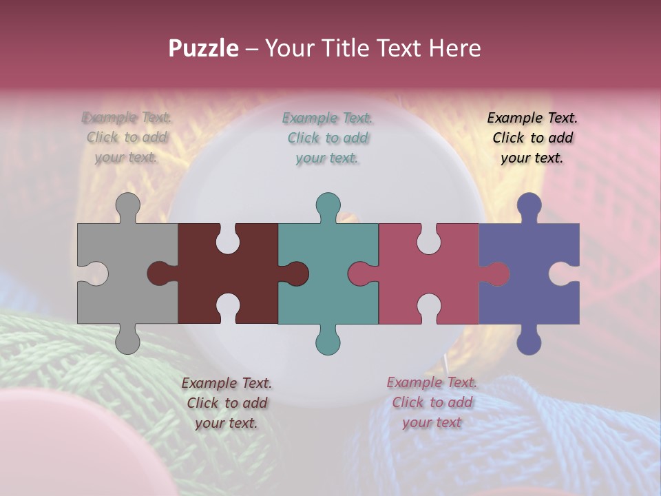 Needle Tangled Hobby PowerPoint Template