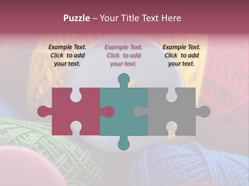 Needle Tangled Hobby PowerPoint Template