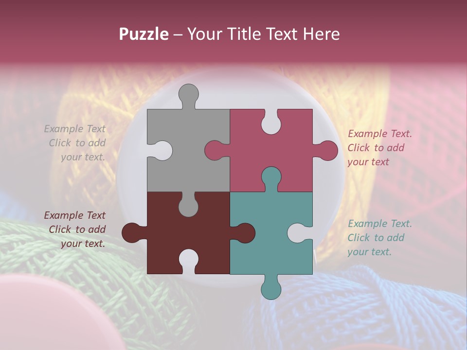 Needle Tangled Hobby PowerPoint Template