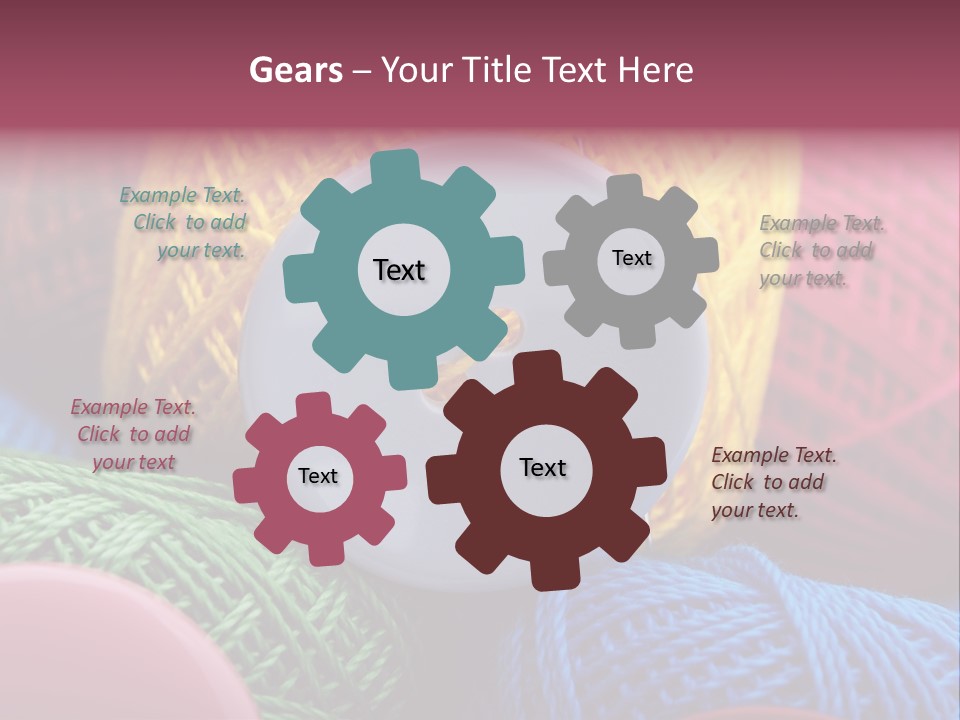 Needle Tangled Hobby PowerPoint Template