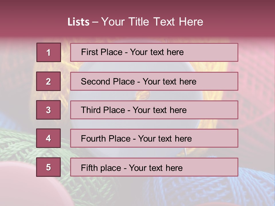Needle Tangled Hobby PowerPoint Template