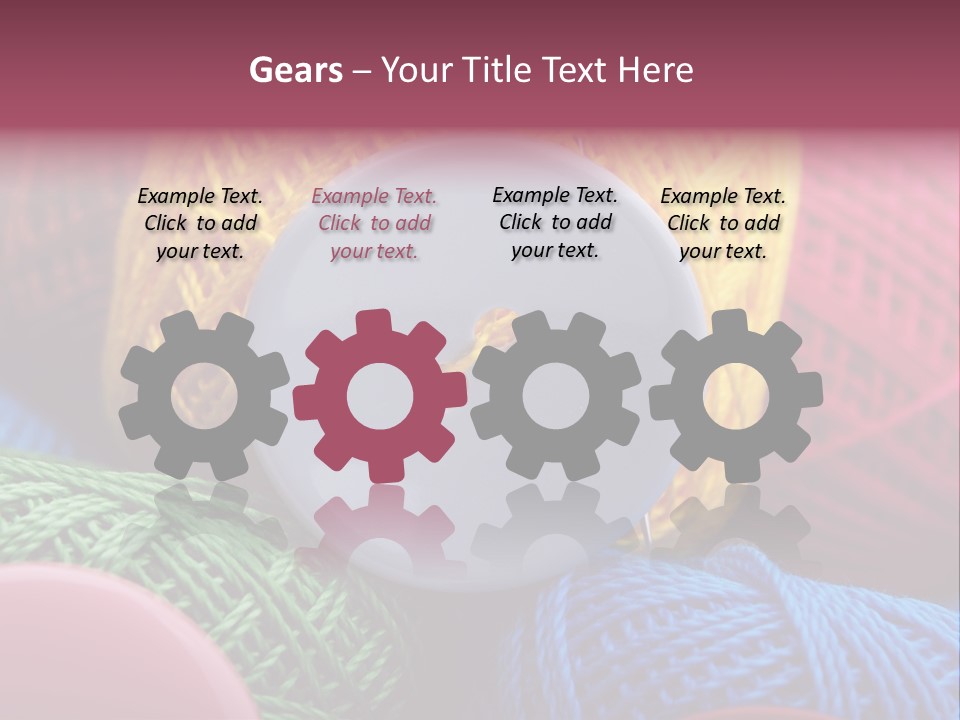 Needle Tangled Hobby PowerPoint Template