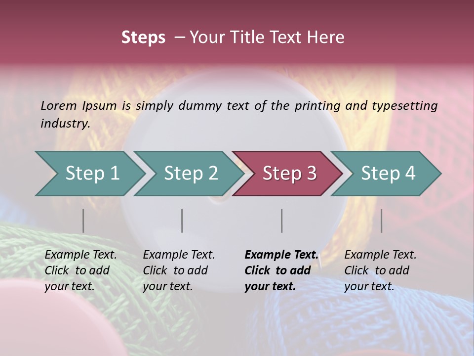 Needle Tangled Hobby PowerPoint Template
