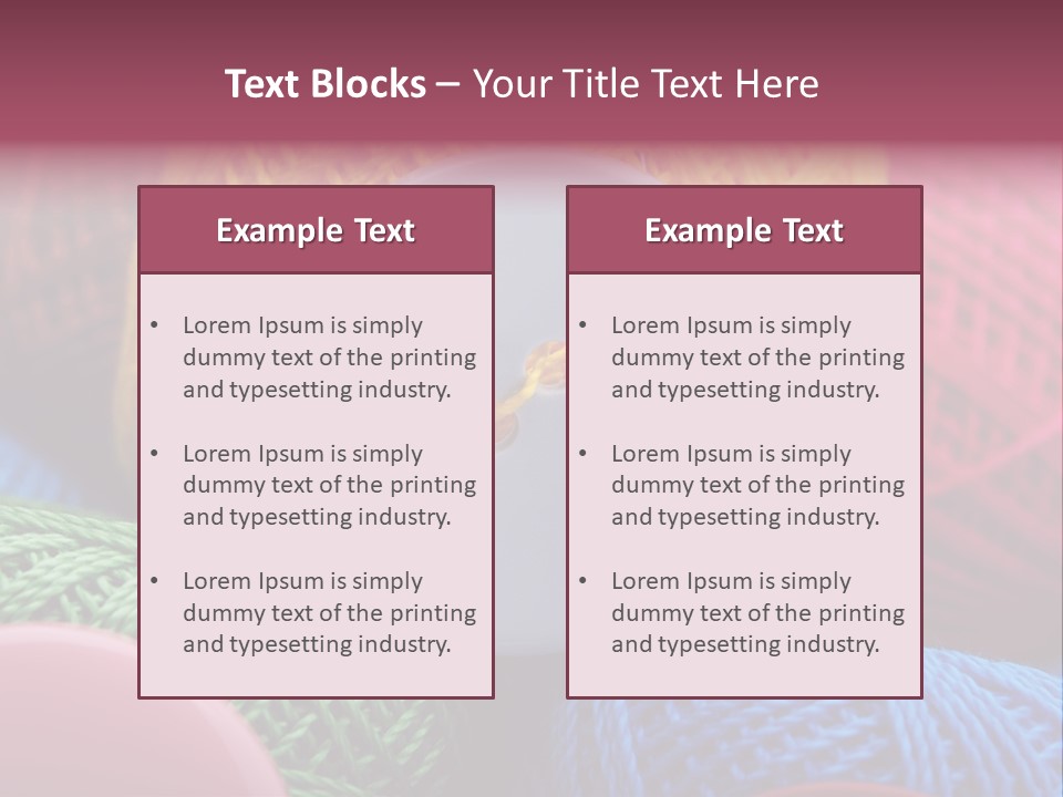 Needle Tangled Hobby PowerPoint Template