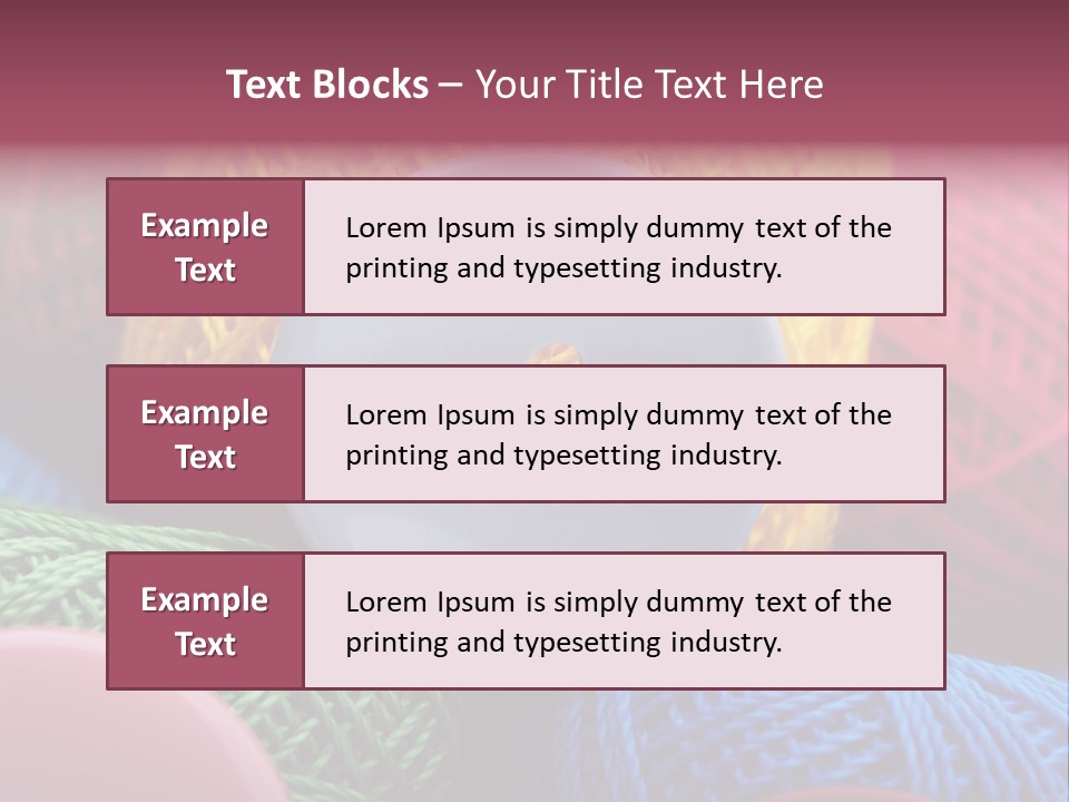Needle Tangled Hobby PowerPoint Template