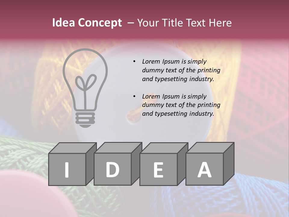 Needle Tangled Hobby PowerPoint Template