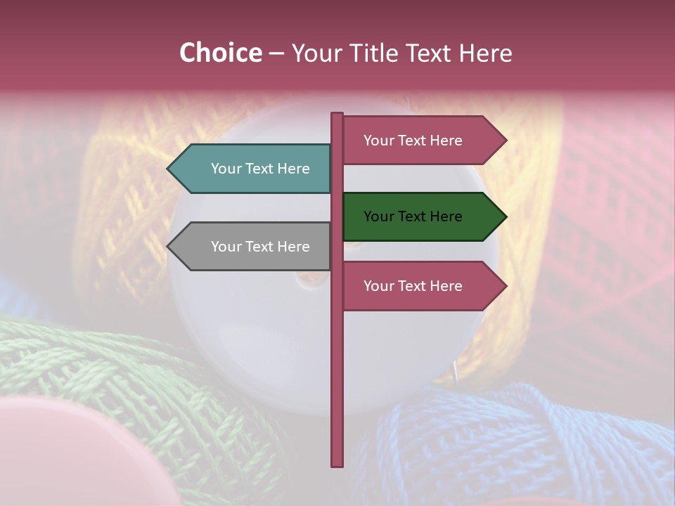 Needle Tangled Hobby PowerPoint Template