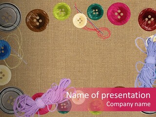 Yellow Embroidery Details PowerPoint Template
