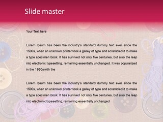 Yellow Embroidery Details PowerPoint Template