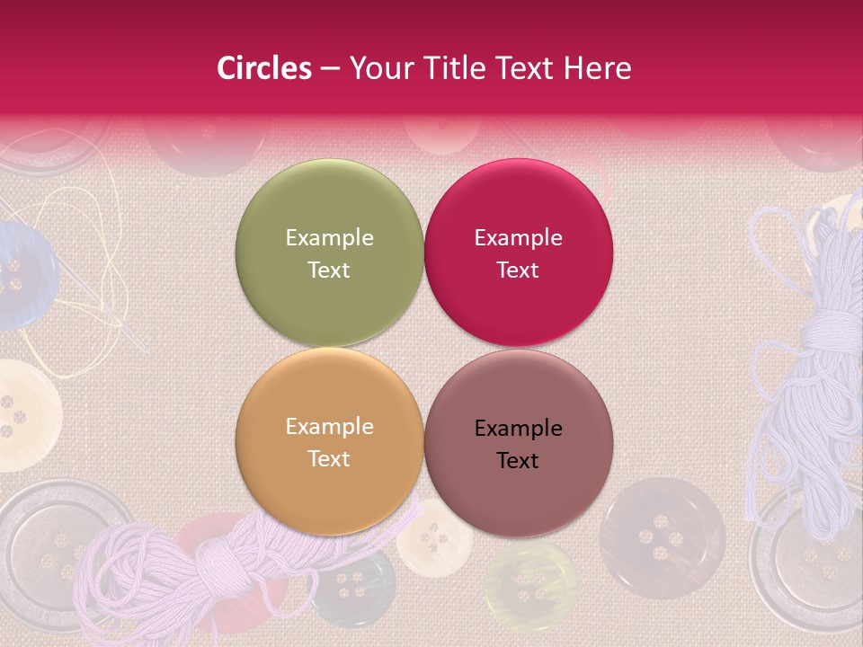 Yellow Embroidery Details PowerPoint Template