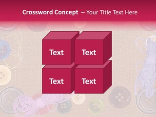 Yellow Embroidery Details PowerPoint Template