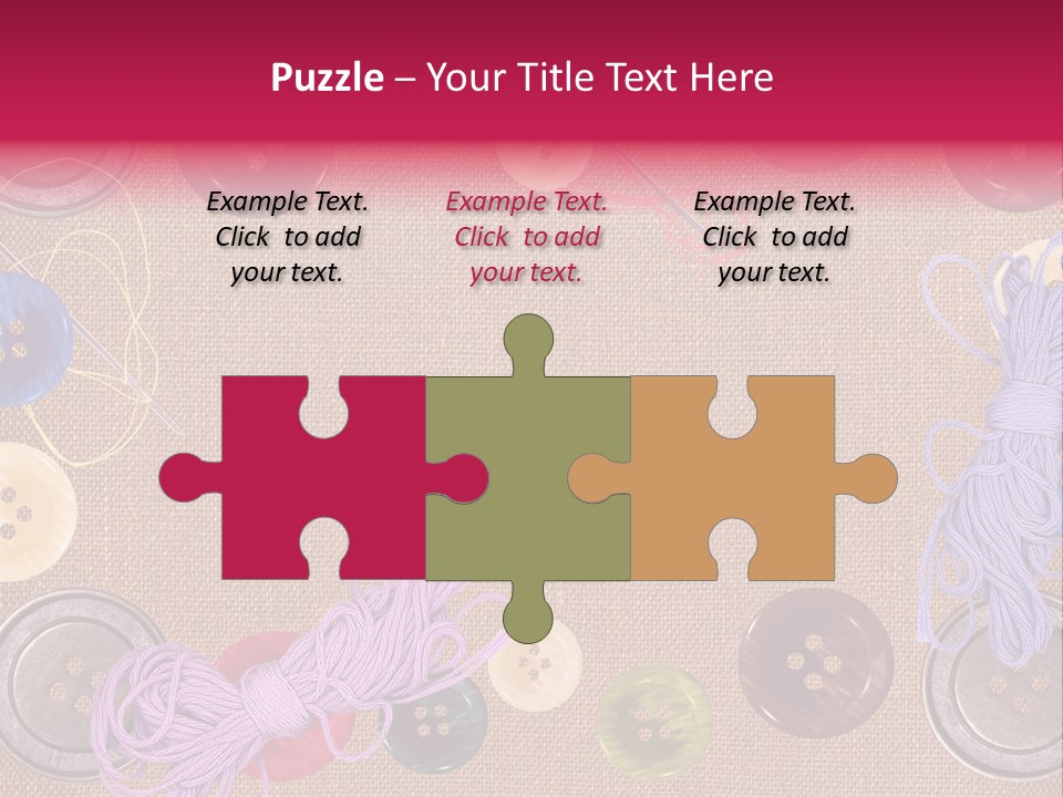 Yellow Embroidery Details PowerPoint Template