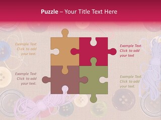 Yellow Embroidery Details PowerPoint Template