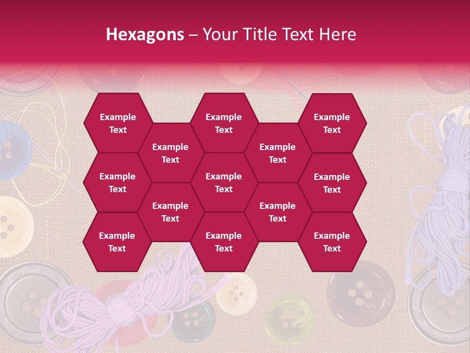 Yellow Embroidery Details PowerPoint Template