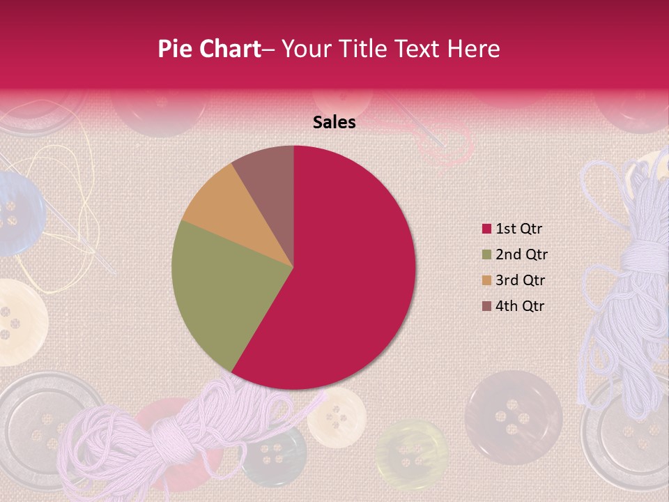 Yellow Embroidery Details PowerPoint Template