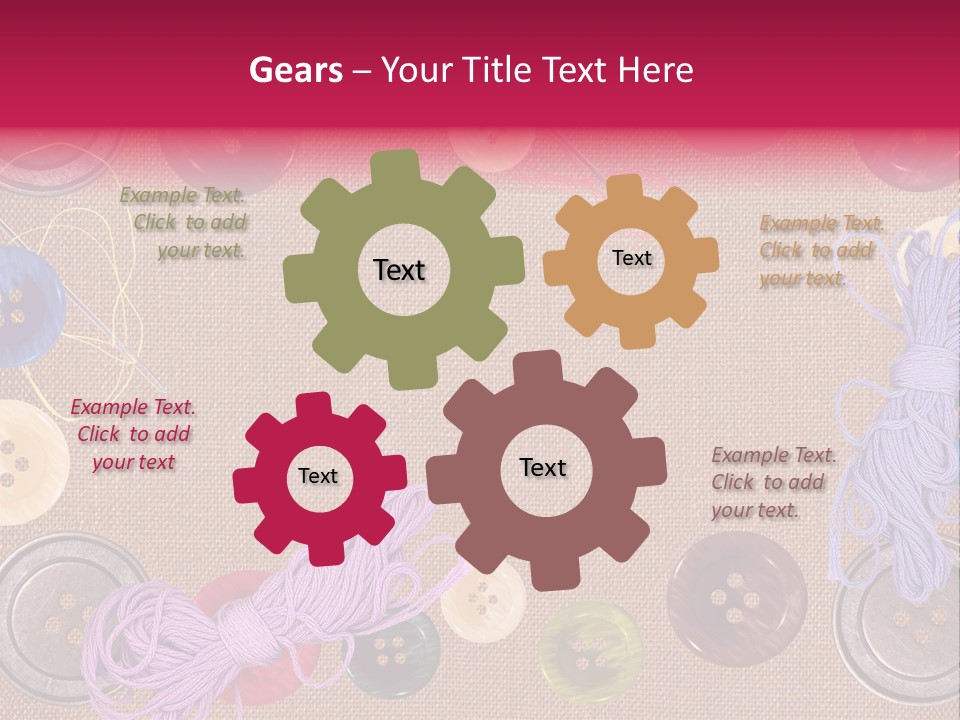 Yellow Embroidery Details PowerPoint Template