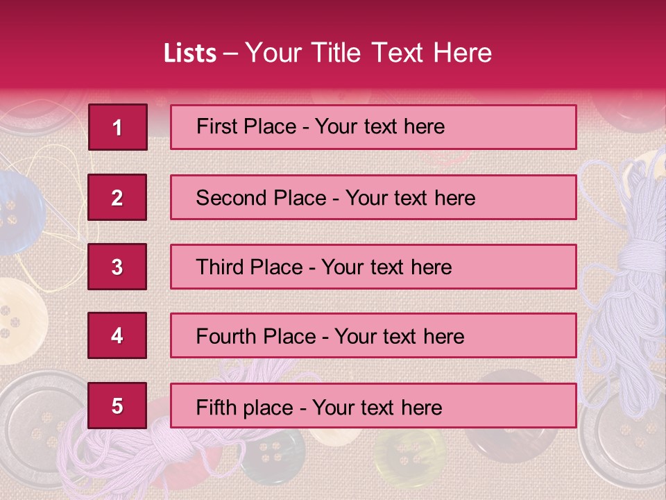 Yellow Embroidery Details PowerPoint Template