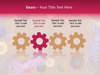 Yellow Embroidery Details PowerPoint Template