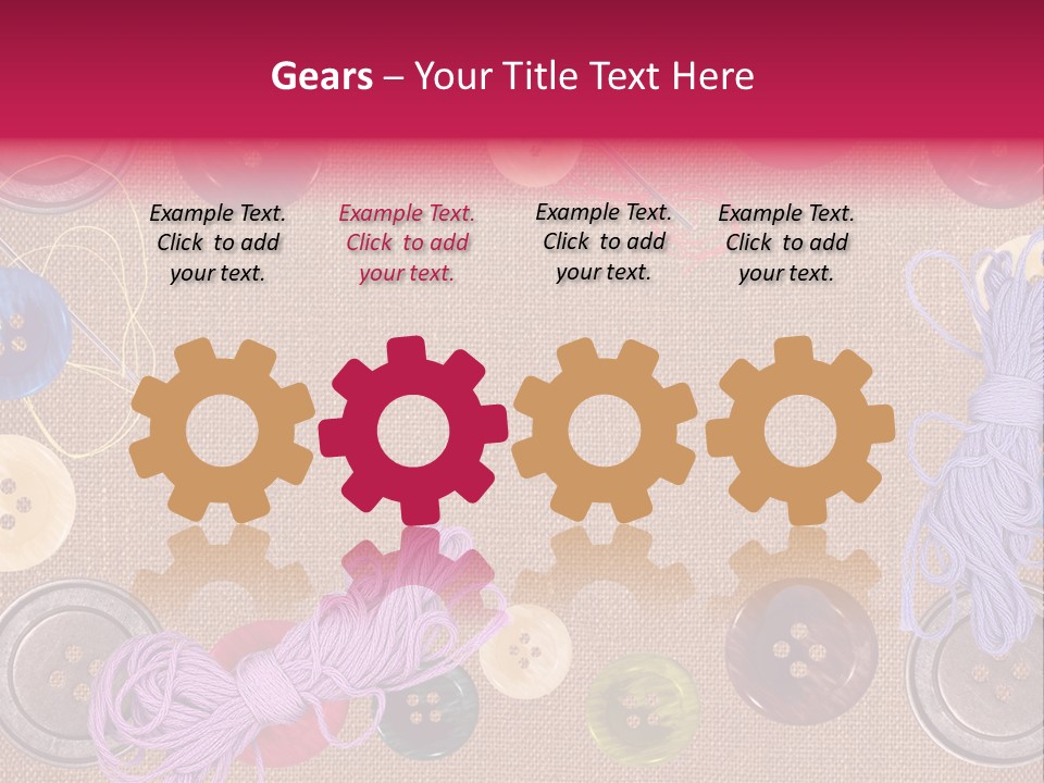 Yellow Embroidery Details PowerPoint Template