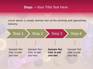 Yellow Embroidery Details PowerPoint Template