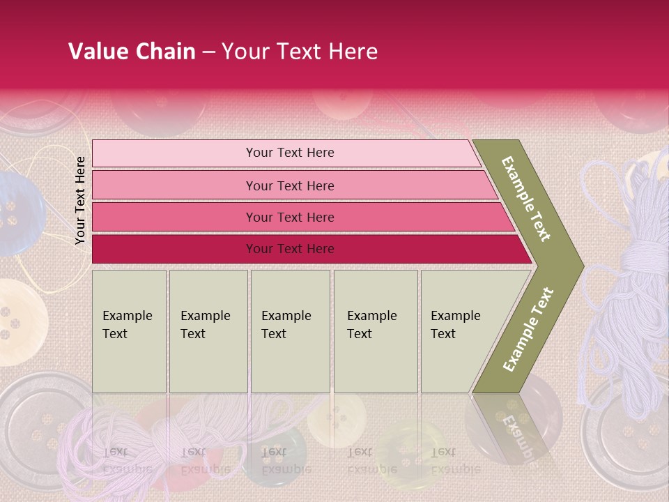 Yellow Embroidery Details PowerPoint Template