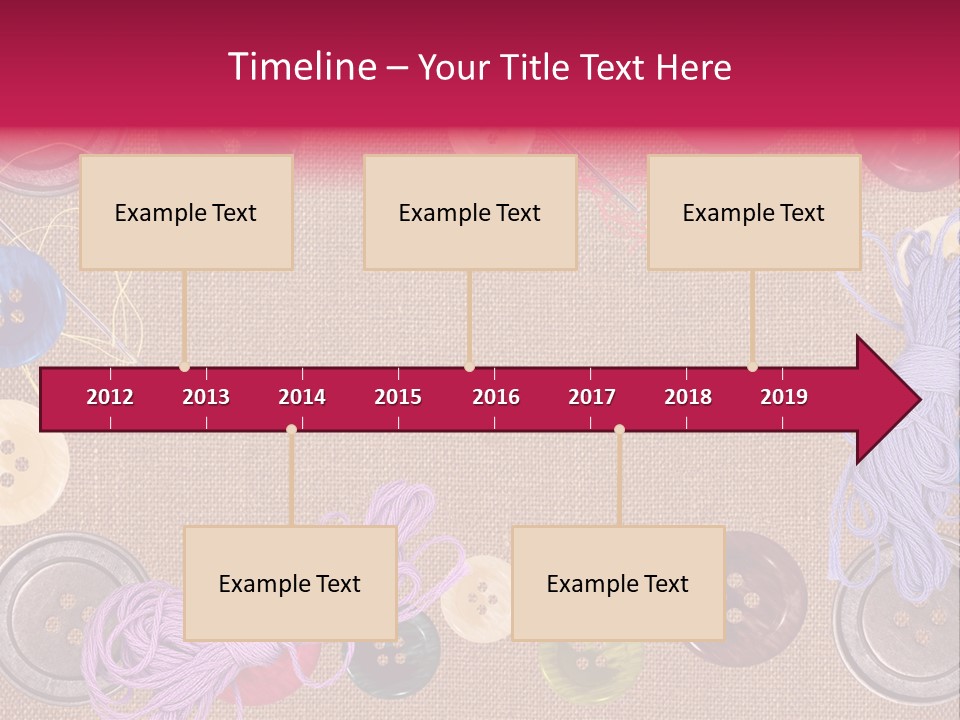 Yellow Embroidery Details PowerPoint Template