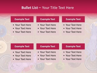 Yellow Embroidery Details PowerPoint Template