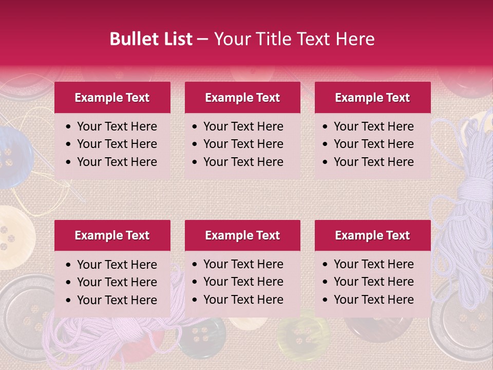 Yellow Embroidery Details PowerPoint Template