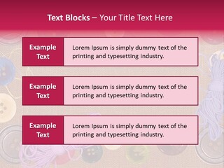 Yellow Embroidery Details PowerPoint Template