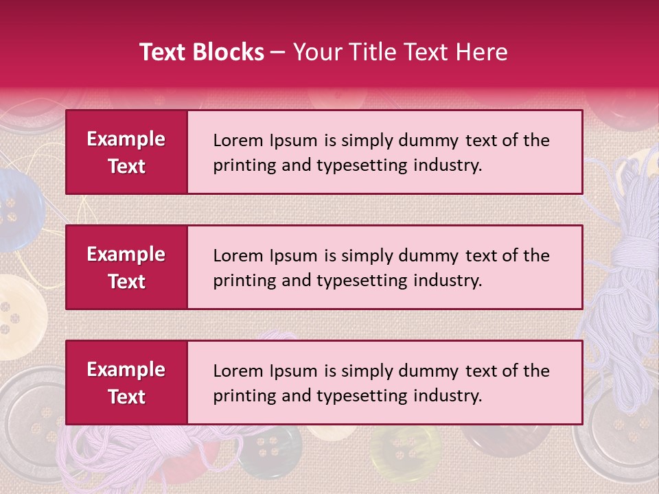 Yellow Embroidery Details PowerPoint Template