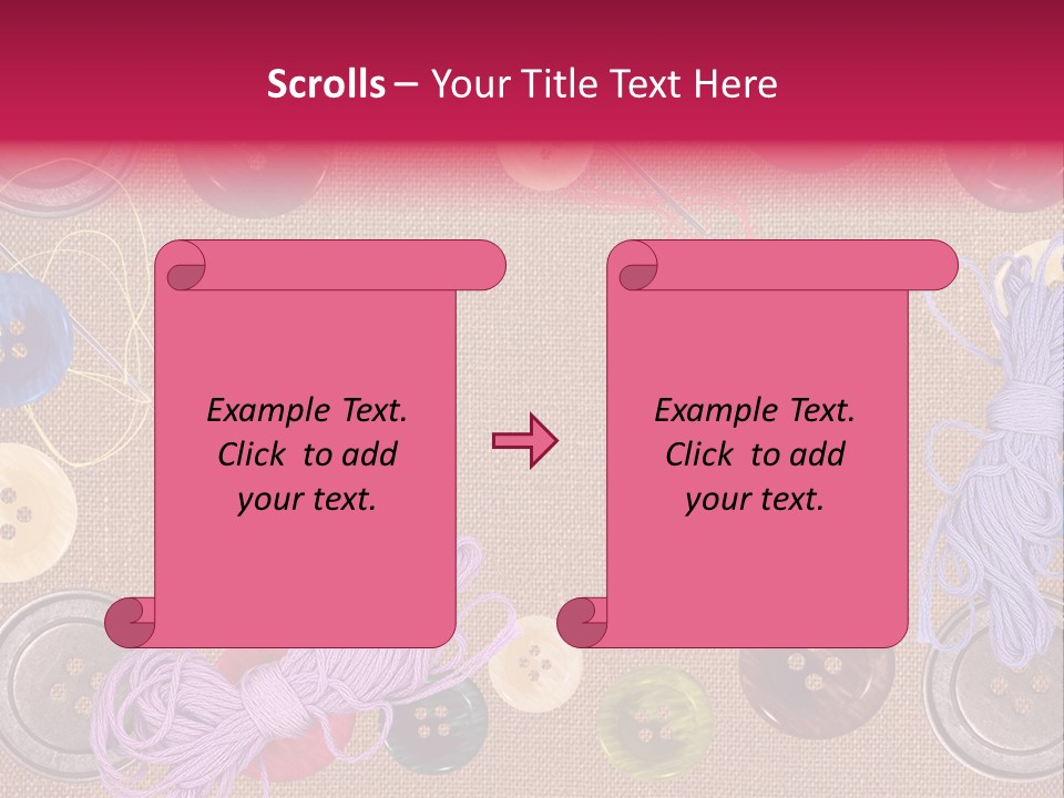 Yellow Embroidery Details PowerPoint Template