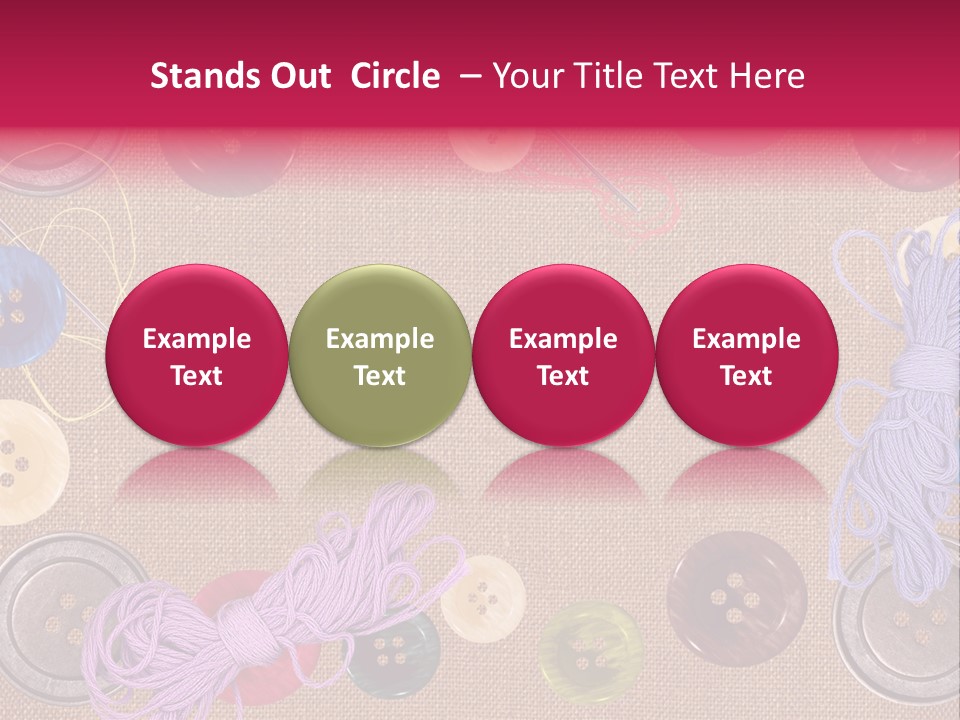 Yellow Embroidery Details PowerPoint Template