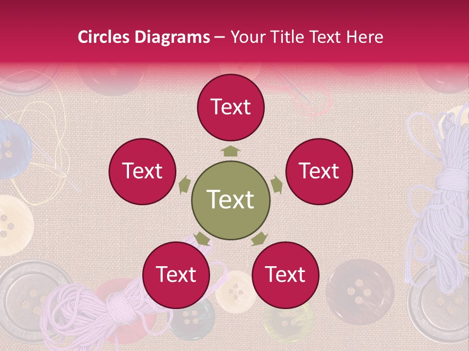 Yellow Embroidery Details PowerPoint Template