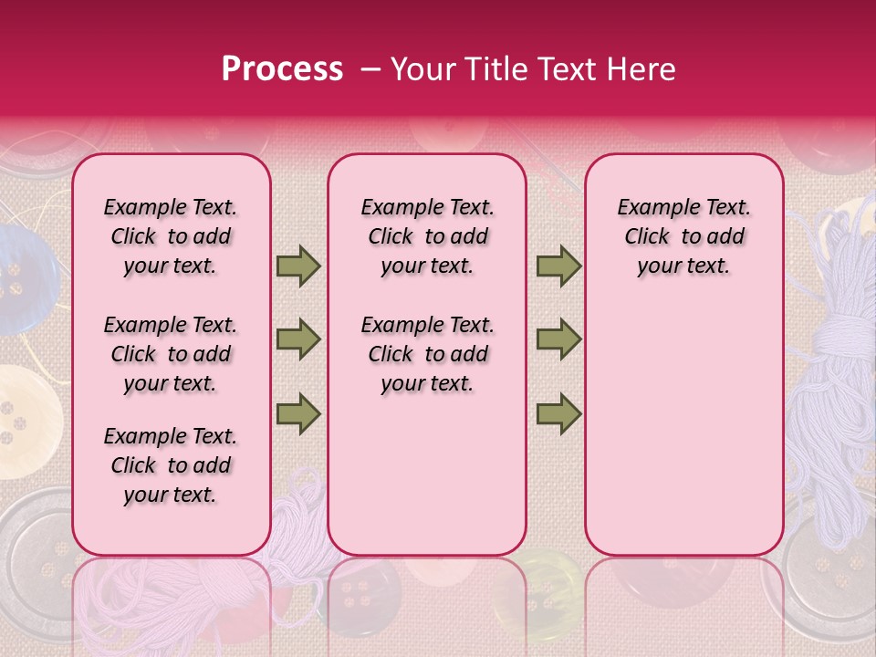 Yellow Embroidery Details PowerPoint Template