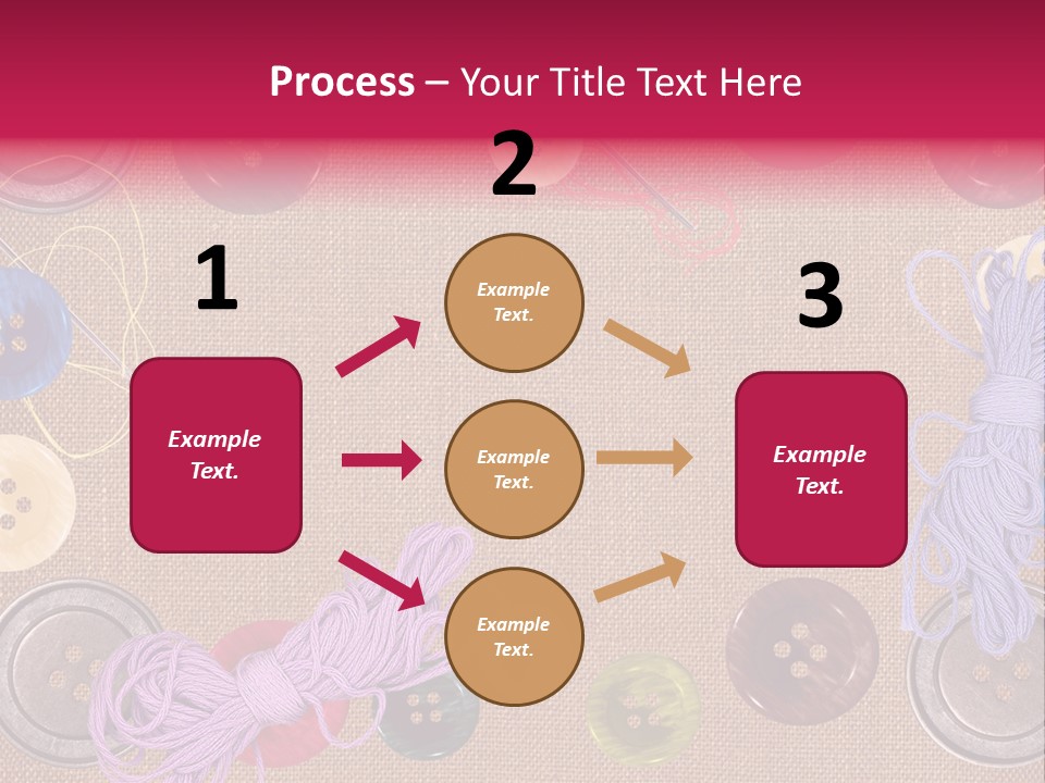 Yellow Embroidery Details PowerPoint Template