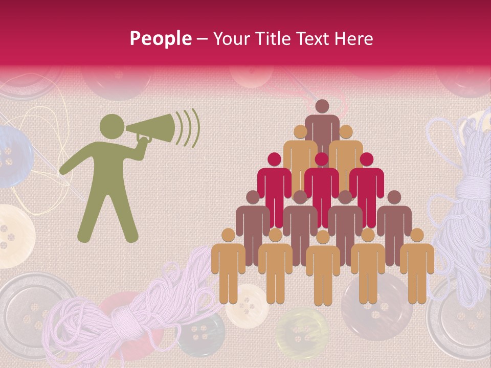 Yellow Embroidery Details PowerPoint Template