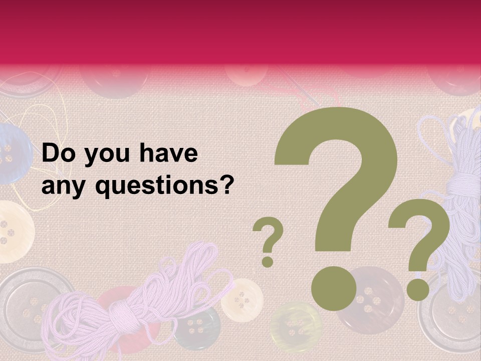 Yellow Embroidery Details PowerPoint Template