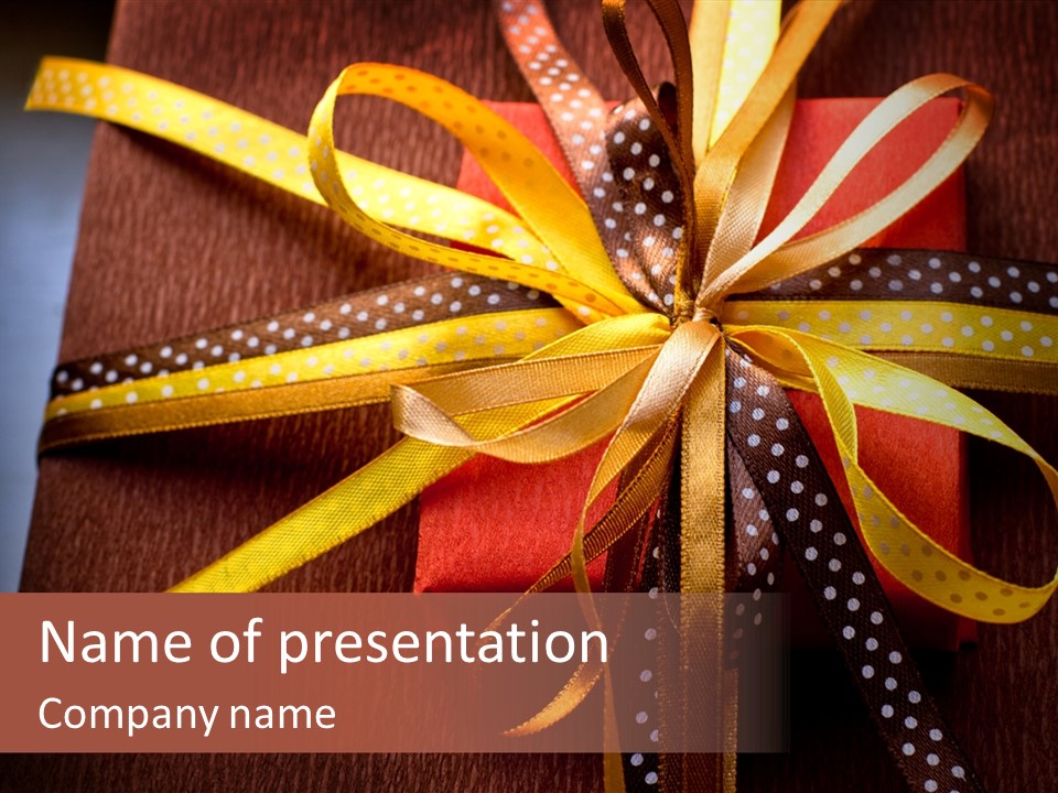 Brown Celebrate Wrap PowerPoint Template